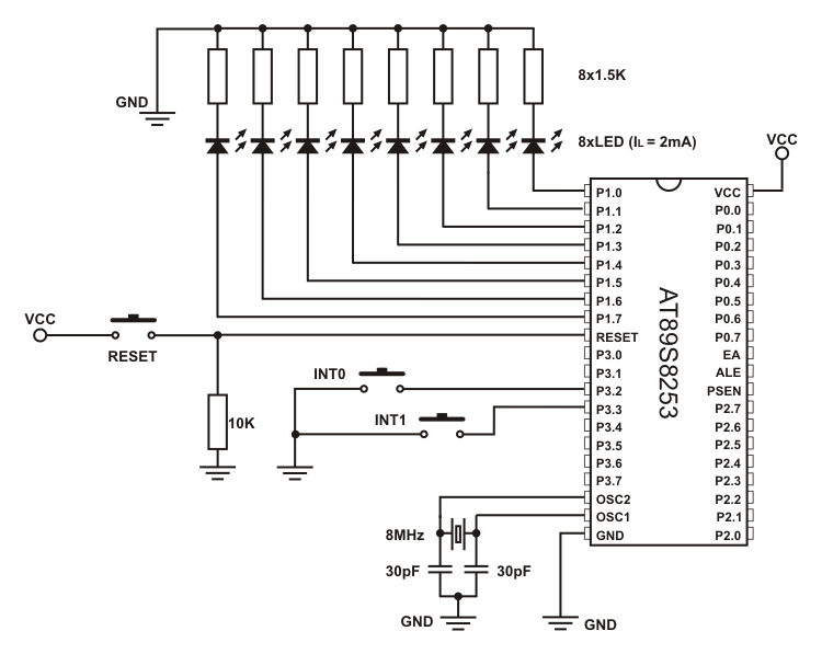 LED connection schematic